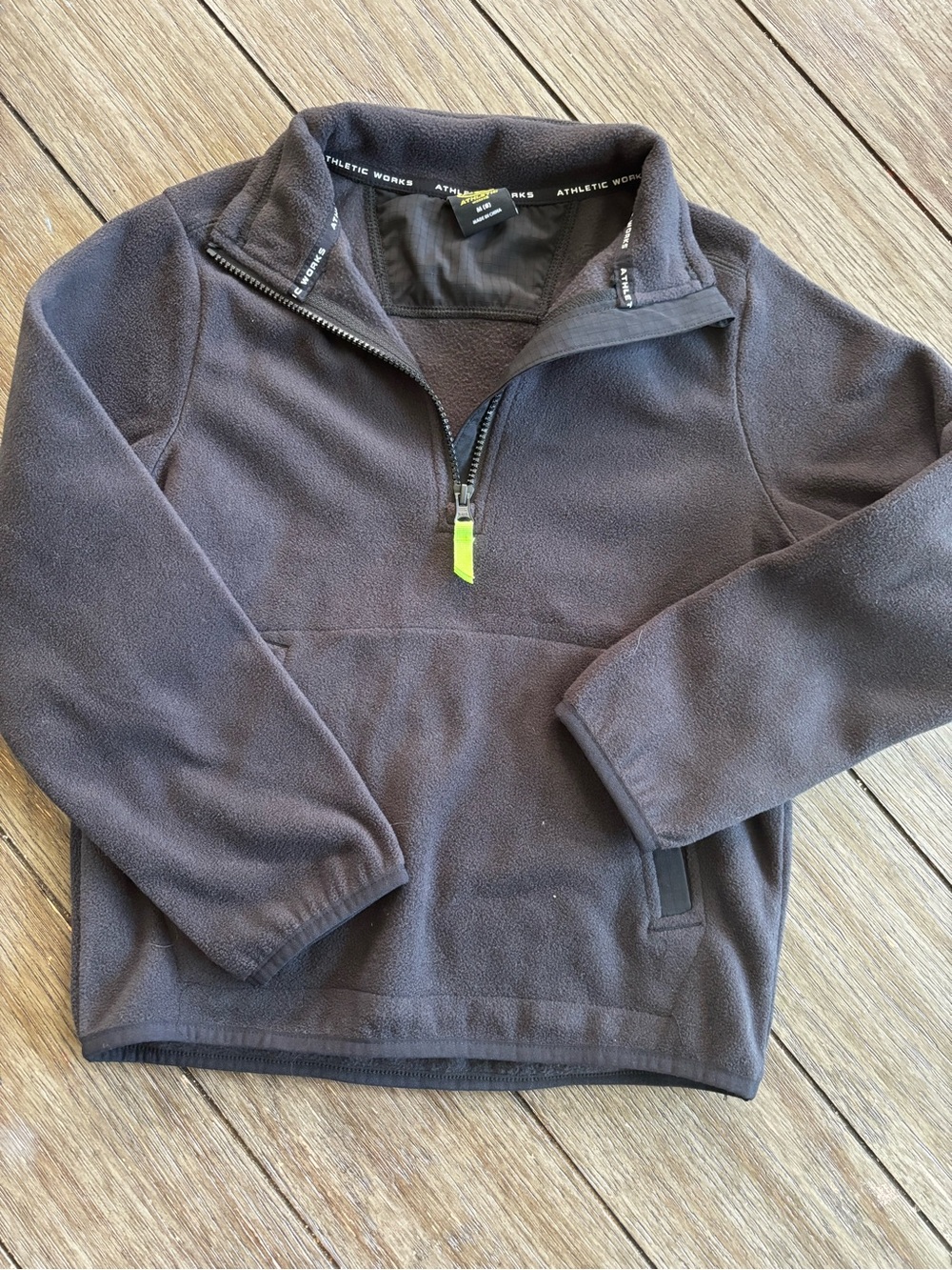 Boys Half-Zip Fleece Pullover - Black